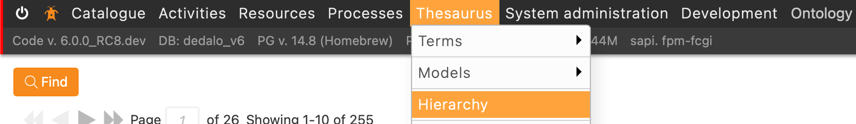 Going to Hierarchy section