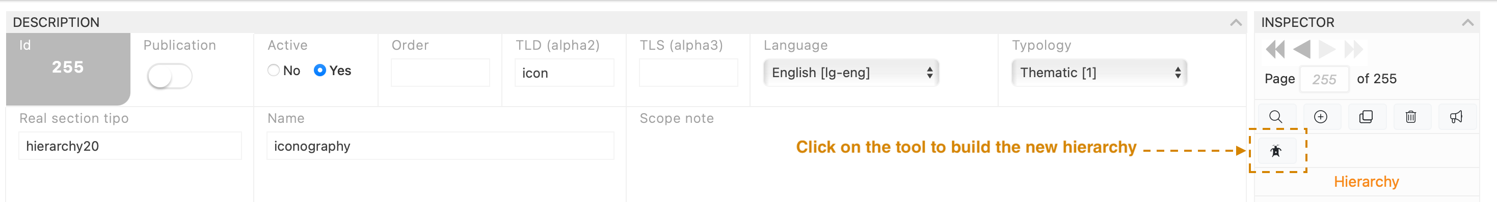 Click the tool button to build