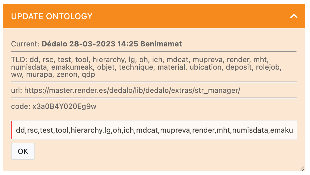 Update ontology