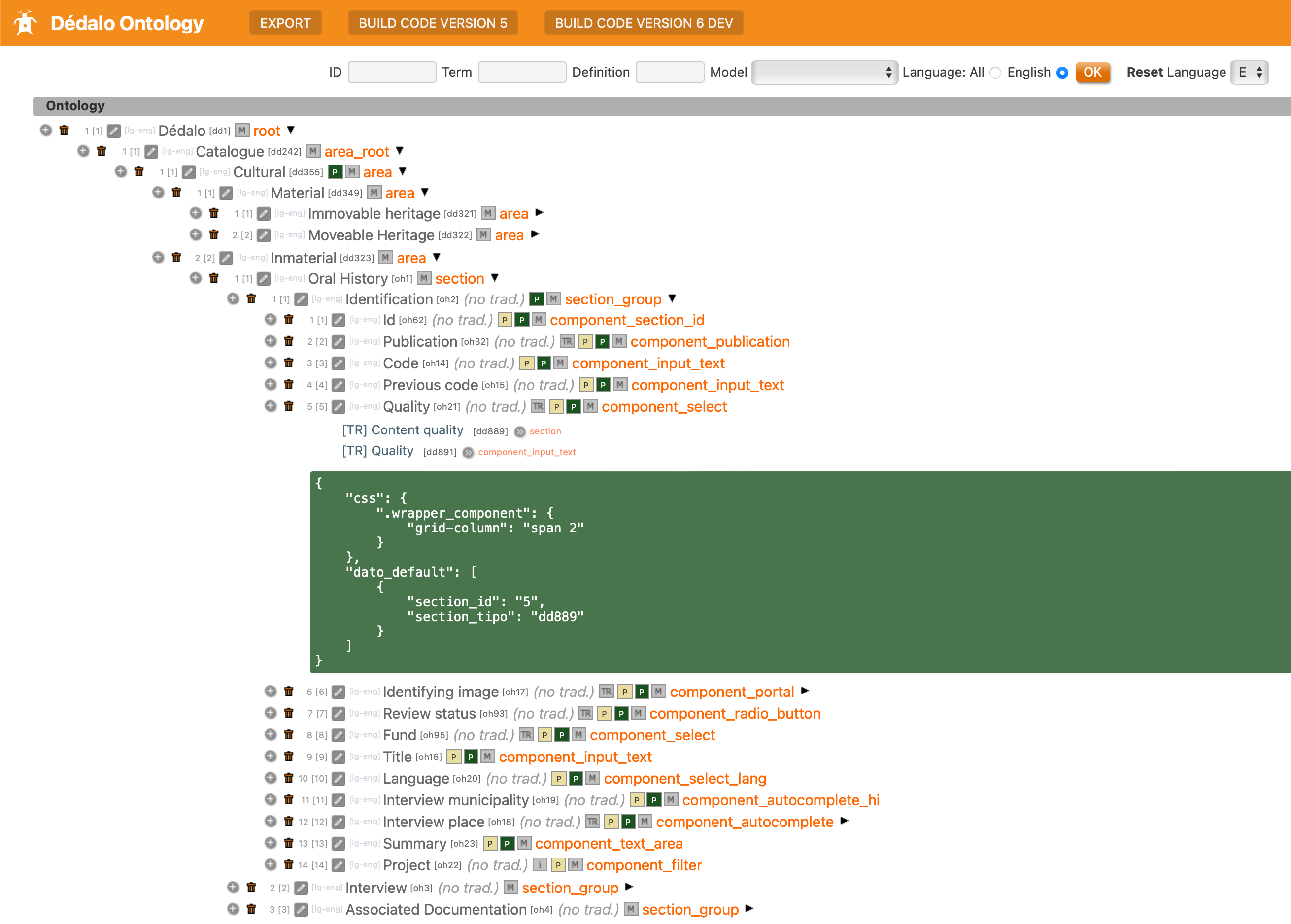 Dédalo ontology view
